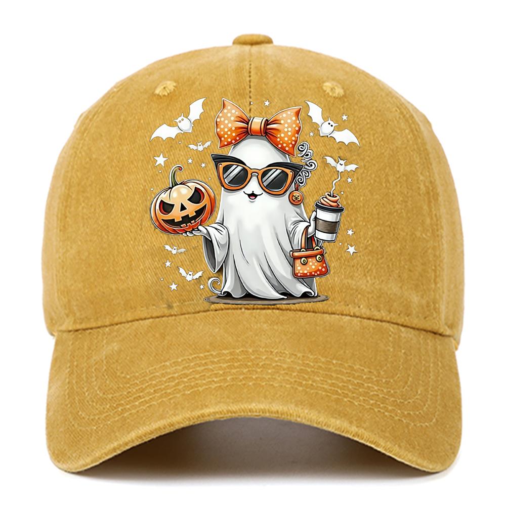 Bat Ghost Printed Baseball Hat for Men and Women Outdoor Sports Sunscreen Hat Halloween Festival Party Decoration Hat