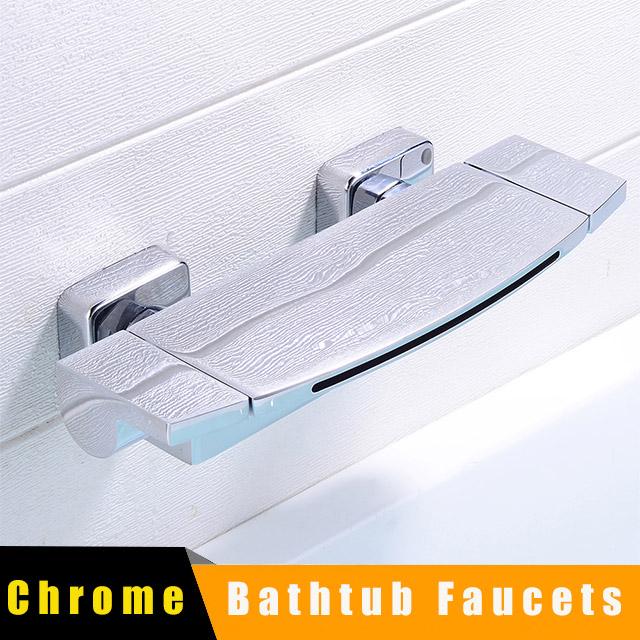 4 Farben Unterputz Verdeckte Badezimmer Waschbecken Armatur Wasserfall Doppelgriff Einzelsteuerung Badewannenarmatur Wandmontierte Mischbatterie Wannenarmatur