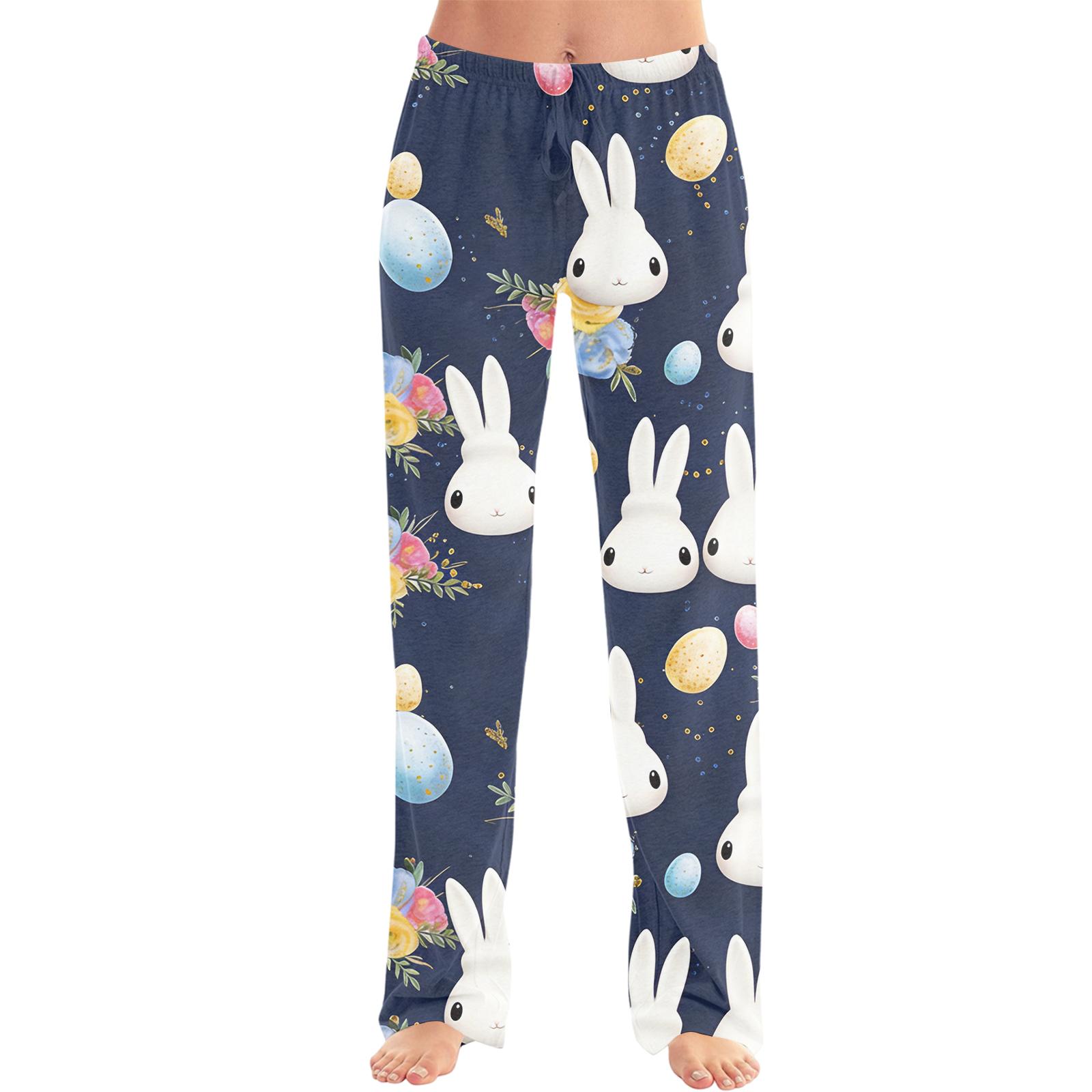 Men s Easter Fashion Printed Casual Straight Leg Pants L