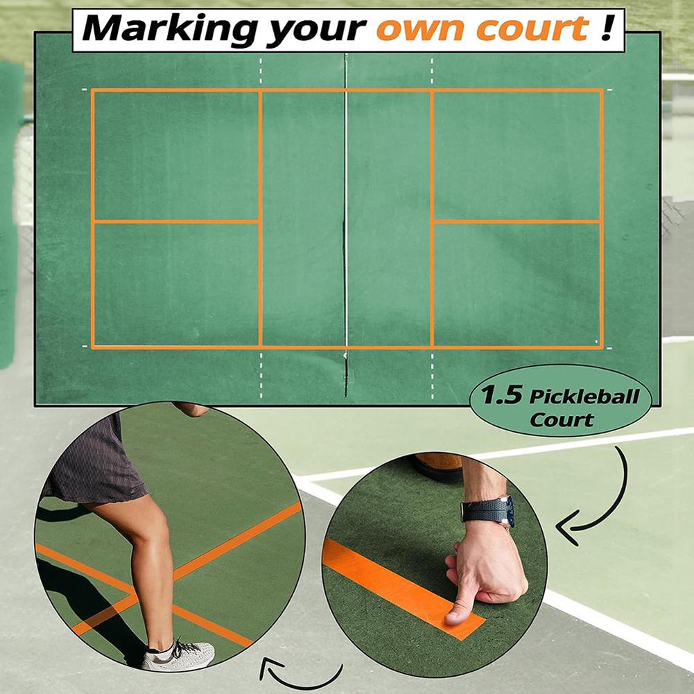 Sustainable Pickleball Court Tape 20M Ideal for High Foot Traffic Areas