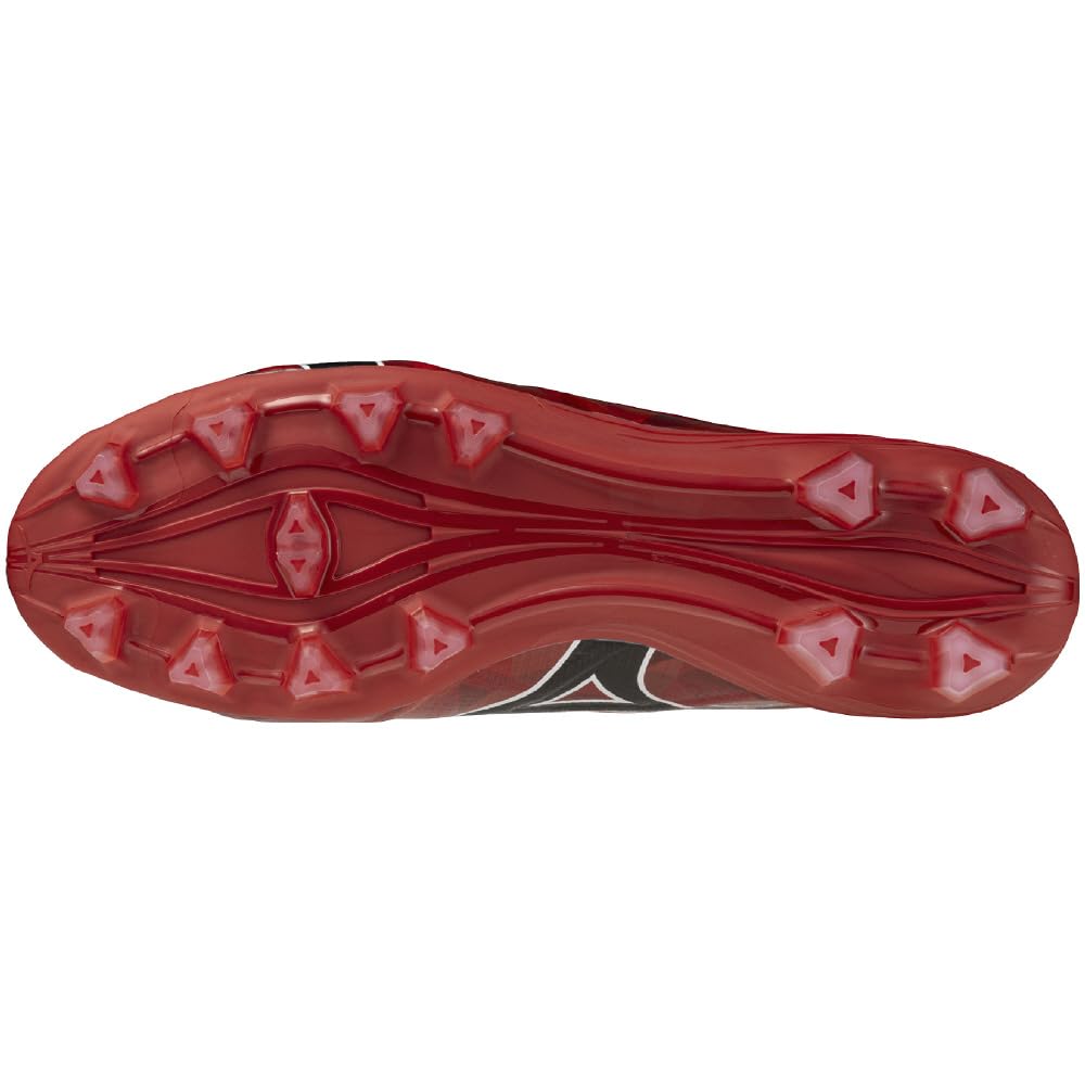 Mizuno Soccer Cleats Alpha 2 Alpha 2 PRO Club Football Wide Lightweight Rugby Ruby Red X White Cm 2E 27.5