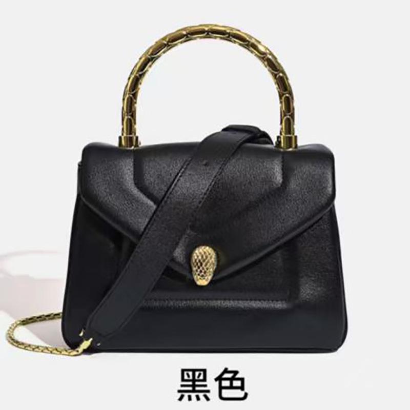 

Новые кожаные женские сумки, сумки из высококачественной коровьей кожи, модные и универсальные портативные сумки-мессенджеры с головой змеи 21*10*15cm