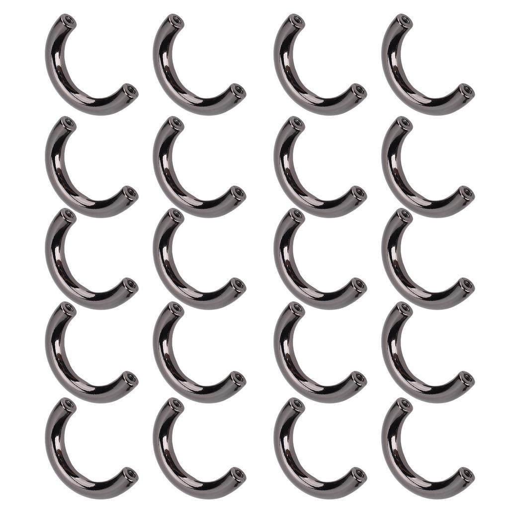 20 Set U-Ringe Metallbogenbrücke Tasche Handtasche Aufhängungsverschluss Kette Riemenverbinder Schnallen Leder