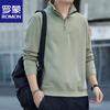 Men's Long-Sleeve Half-Zip Stand Collar Sweatshirt
