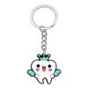 10 Pcs Dental Tooth Shape Model Simulation Keychain  Keyring Cartoon Lovely Girls Kids Gift Pendant Teeth Key Chain