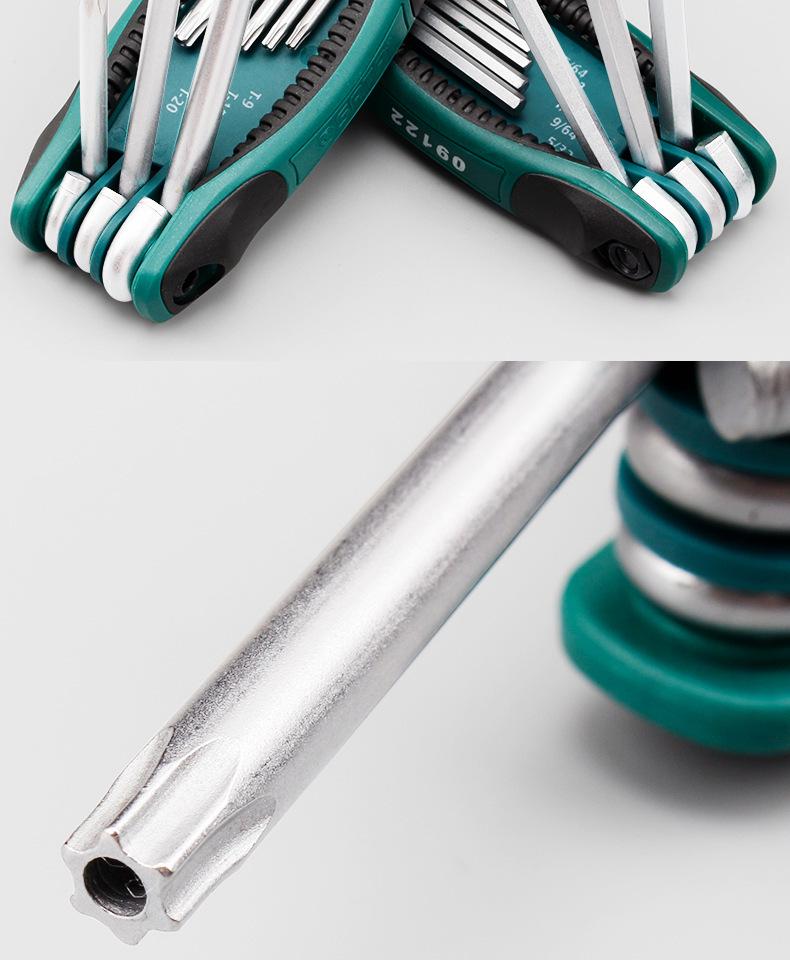 SAST Folding Hex Key Set, 8-Piece Metric & Imperial