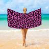Neon Color Block Leopard Print Beach Towel Fashion Animal Leopard Print Soft Absorbent Quick Dry Beach Blanket for Vacation