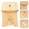 Tabouret en bois marchepied - SPRINGOS - WF0001 - pin naturel - non verni - 39x19x20 cm