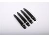 Carbon Fiber Pattern Door Handle Stickers for 2003-2008 Toyota WISH - Bright Black Door Bowl Decoration