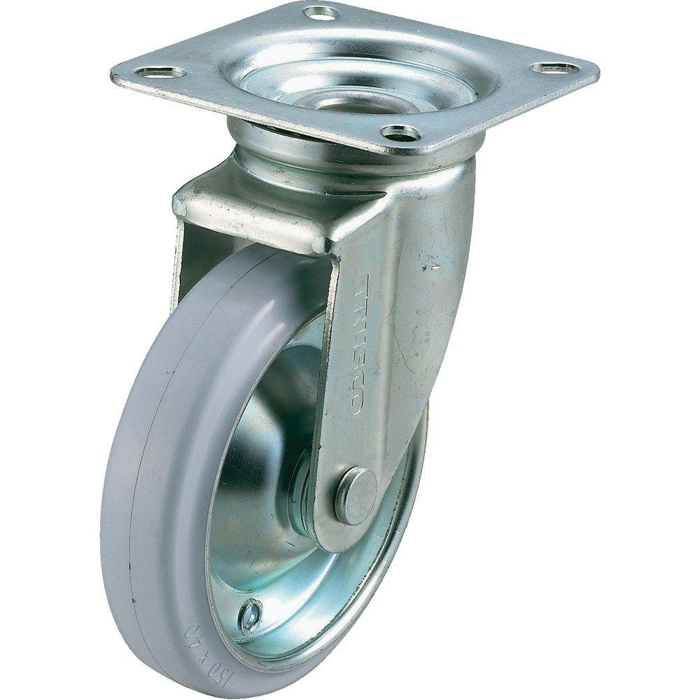 

TRUSCO Rubber Oil-Resistant Caster, Swivel, 100, TYOJ-100