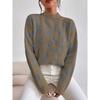 Women S Fashion Round Neck Long Sleeve Pullover Sweater Leopard Print