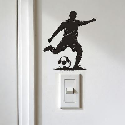 Creative Football Player Wall Sticker for Boy's Room, Bedroom and Living Room Wall Decoration