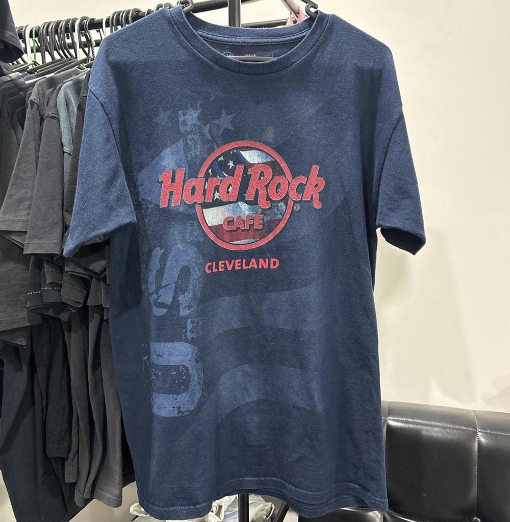 T-shirt Hard Rock Cafe Cleveland Bandiera USA Unisex