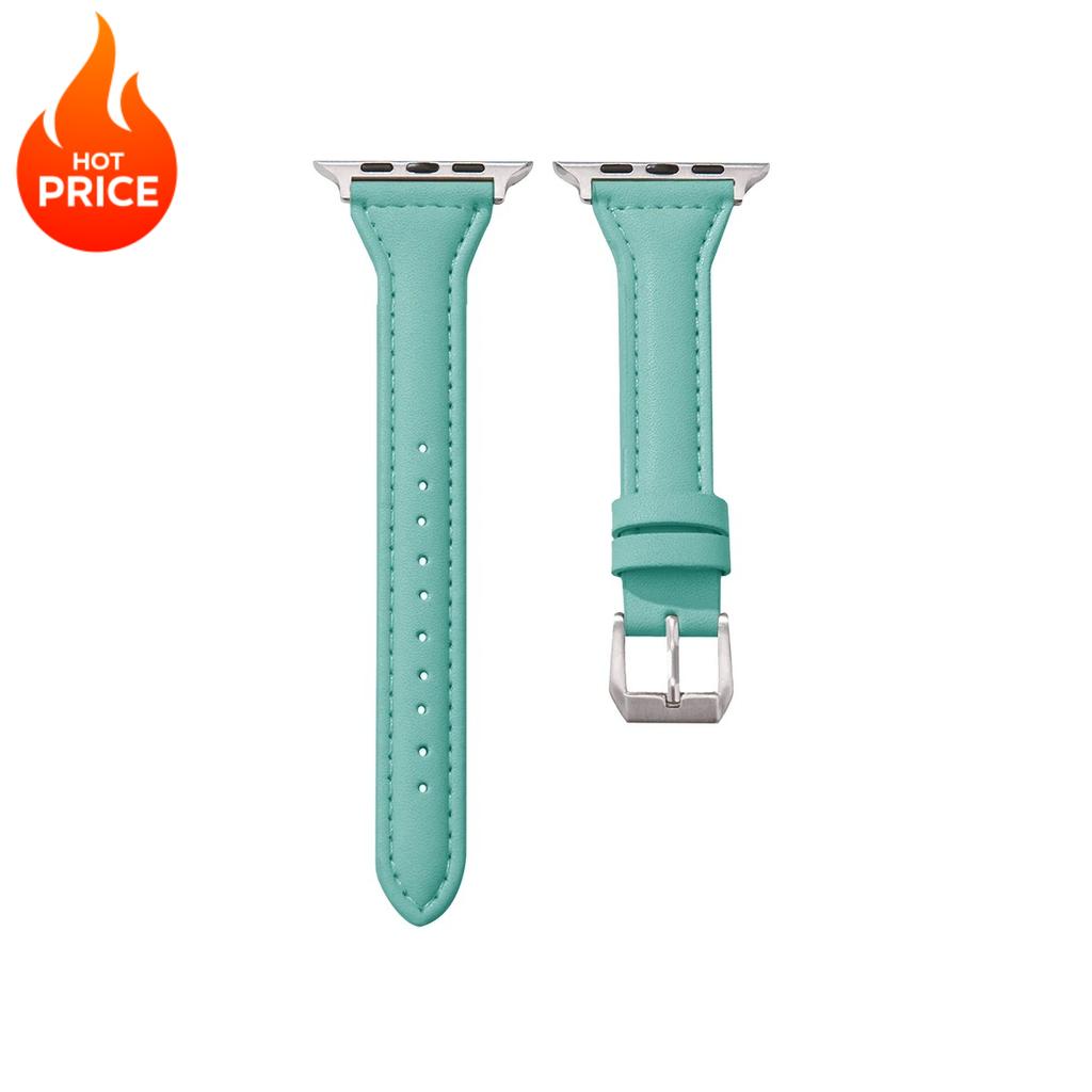 Slim Leather Strap For Apple Watch Band 44mm 40mm 41mm 45mm 44mm Bracelet For Iwatch Series 10-11 46mm 42mm Band Ultra 2-3 49mm