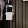 Flowing Sand Silver Case for Samsung Galaxy Z Flip 6: Girly Protective Cover for Gen 3/4/5 Foldable Screens