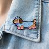 Dog Cat Brooch Cute Dachshund Dog/Kitten Enamel Pin for Women Girls Funny Animal Lapel Pin for Backpack Clothes Hat Jacket