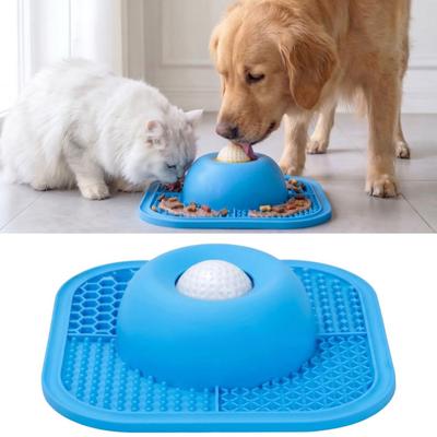 Resin Slow Feeder Dog Bowls Interactive Rolling Ball Puppy Licking Toy Pet Lick Mat  Pet Home Use