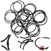24 Pcs High Grade Iron Shower Curtain Rings Black Decorative Hooks Clips Curtain Rod Buckle Rings Household Accessories
