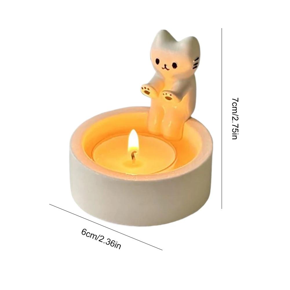 Ghost Candle Holder Cartoon Cat Candle Holder Creative Aromatherapy Candle Holder Desktop Decorative Ornaments