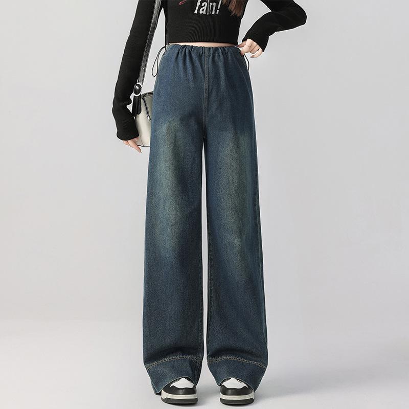 

Maternity Wide-Leg Jeans: Spring/Summer Non-Constricting Belly, Plus Size, Fashionable Casual Pants L