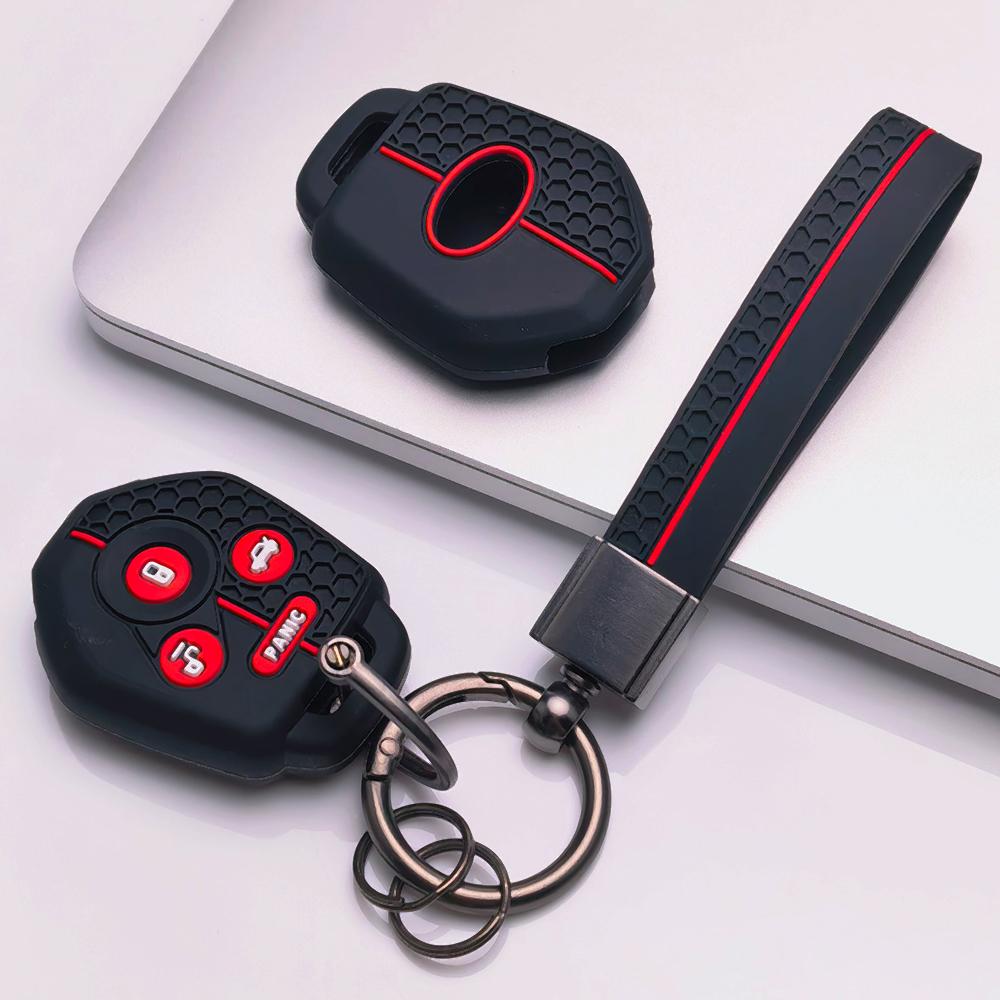 Key Fob Cover for Subaru Crosstrek Forester Impreza Legacy Outback Tribeca WRX STI with Keychain Anti-Scratch Surface Shockproof Structure