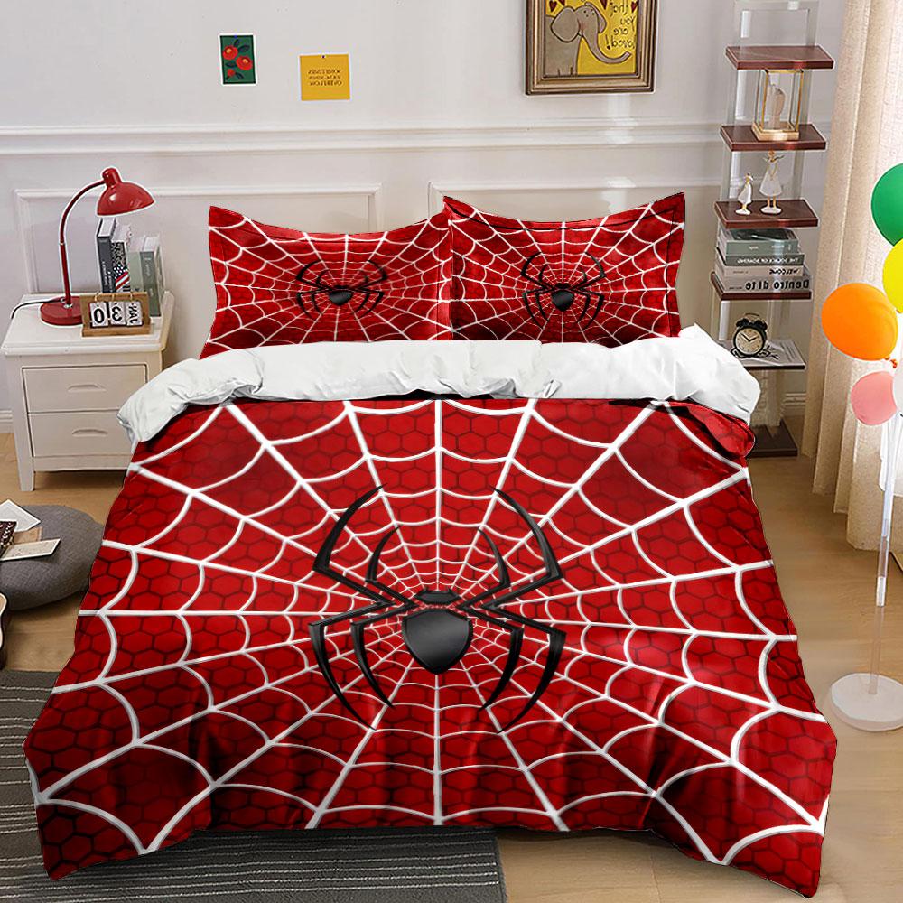 "Spider web-Themed Set for Decoration" Exquisite Three-piece Bedding Set Gift for Kids and Adults