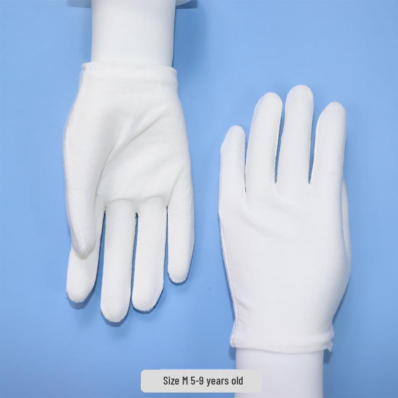 

Детские белые хлопковые перчатки для выступлений и спортивных мероприятий One size fits all