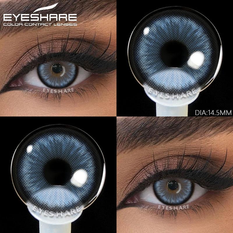 1 Pair Colored Contact Lenses for Eyes Natural Blue Eye Lenses Gray Lens Eye Contacts Cosmetic Beauty Pupil Makeup Lens