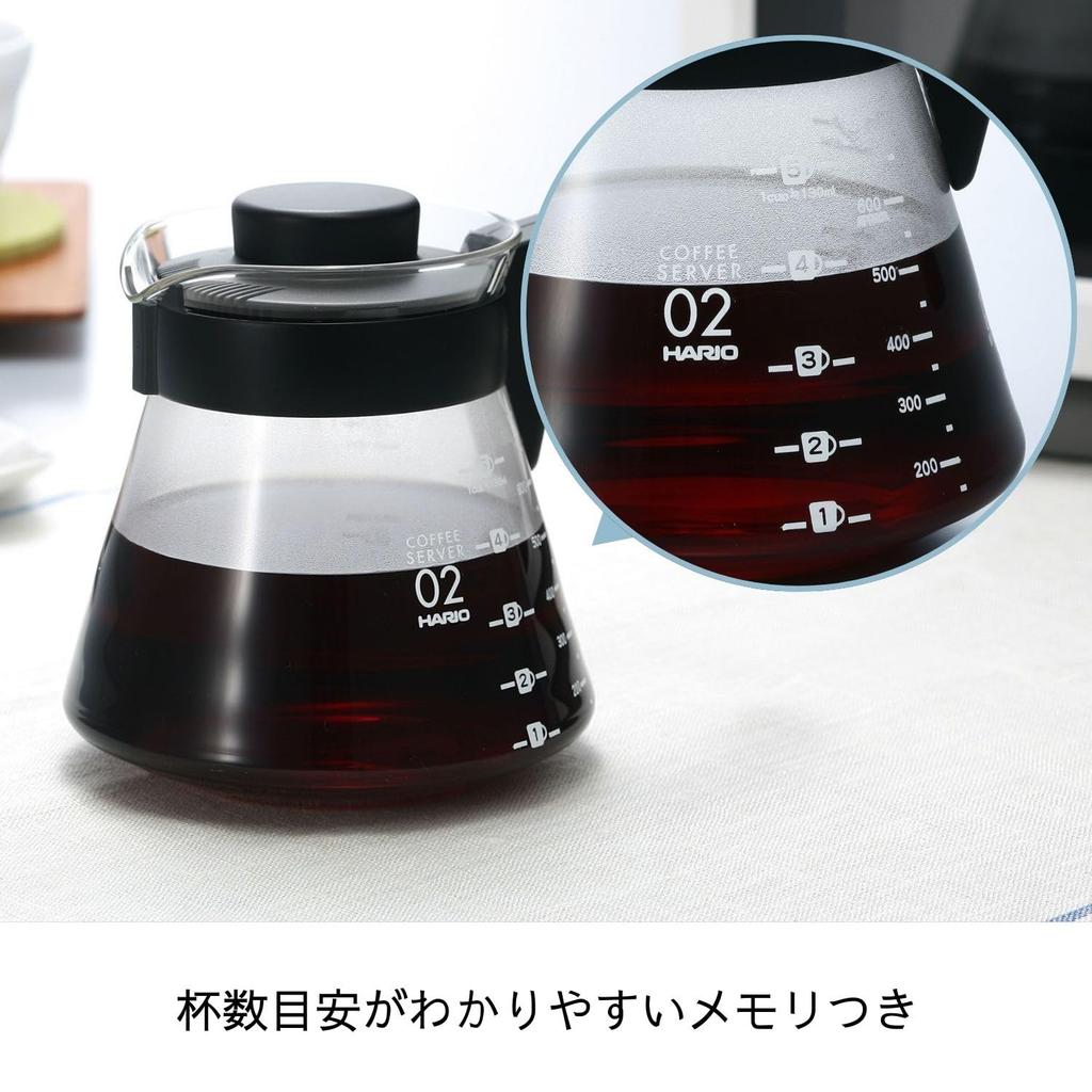 HARIO V60 Coffee 700ml Made In Server, Capacity, Black, Japan, VCS-02B