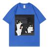 Bier Katze Kumpel Lustiges Meme T-Shirt Unisex Unisex Mode Vintage Kurzarm T-Shirt Sommer Lässig Locker Baumwolle T-Shirts Streetwear