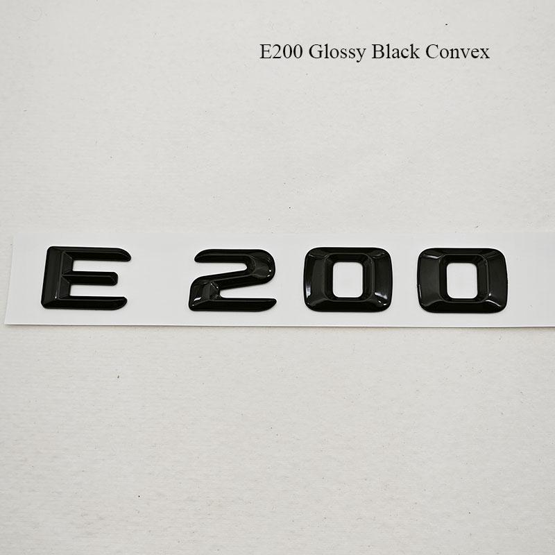 3D ABS Glossy Black Car Letters Logo E300 E220 E320 E200 Rear Trunk Badge Emblem For Mercedes Benz E Class E300 E320 Accessories