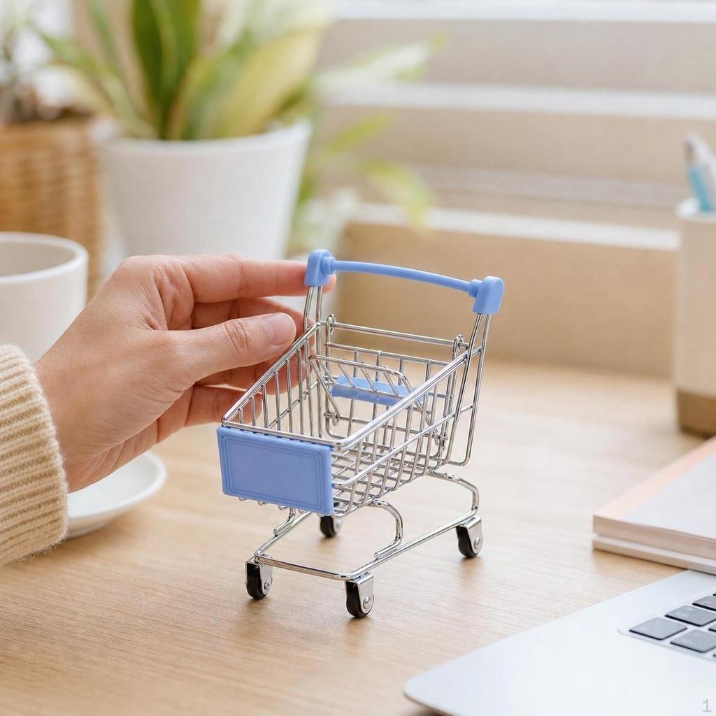 Mini-Einkaufswagen Kleiner Supermarkt Lustiger Frühpädagogischer Handwagen Einkaufswagen für