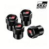 4Pcs Aluminum Alloy Tire Valve Caps Anti Leak Dust Cover Car Wheel Accessory For Toyota Hilux Corolla RAV4 Camry Highlander C-HR