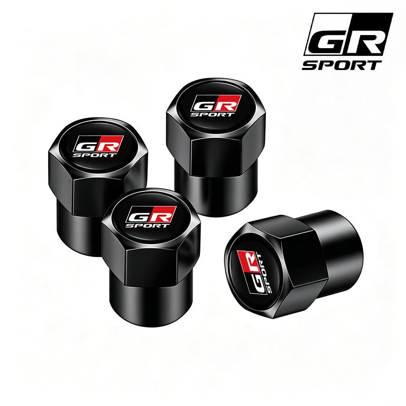 4Pcs Aluminum Alloy Tire Valve Caps Anti Leak Dust Cover Car Wheel Accessory For Toyota Hilux Corolla RAV4 Camry Highlander C-HR