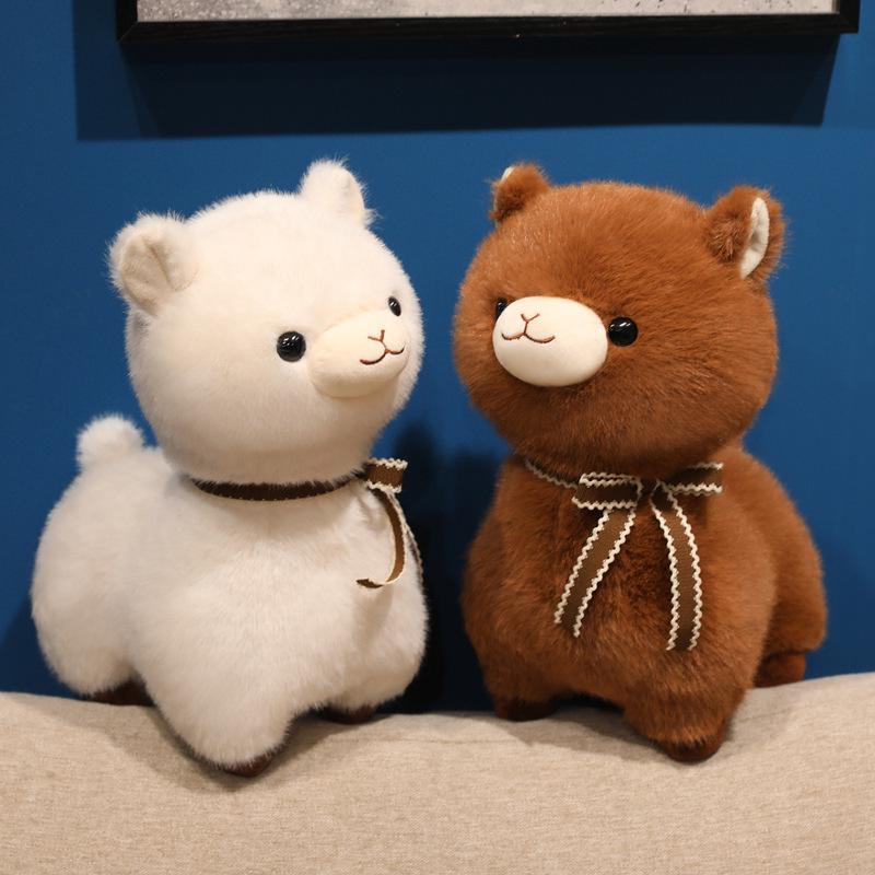 Adorable Alpaca Faux Fur Plush Sheep Zodiac Ornament Doll