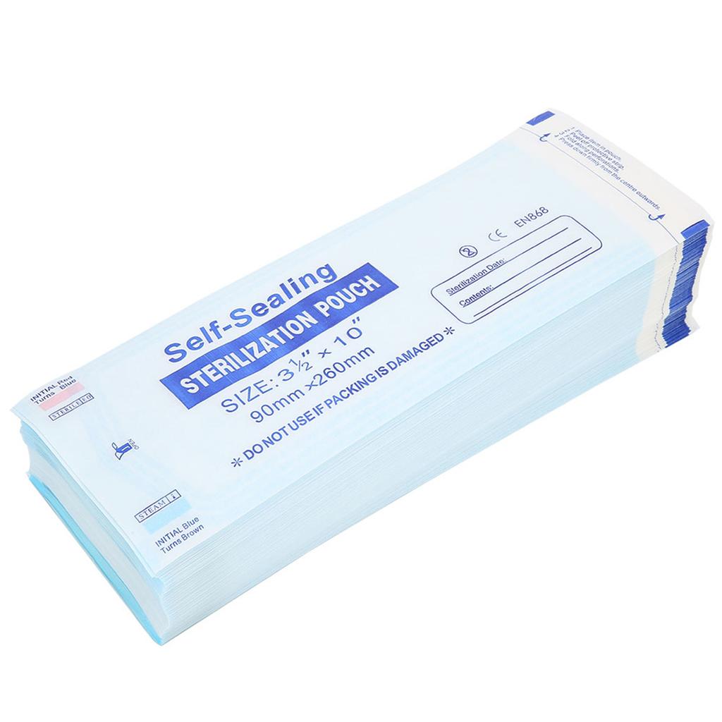 200pcs Box Dental Medical Self Sealing Sterilization Pouch (90 * 260mm)