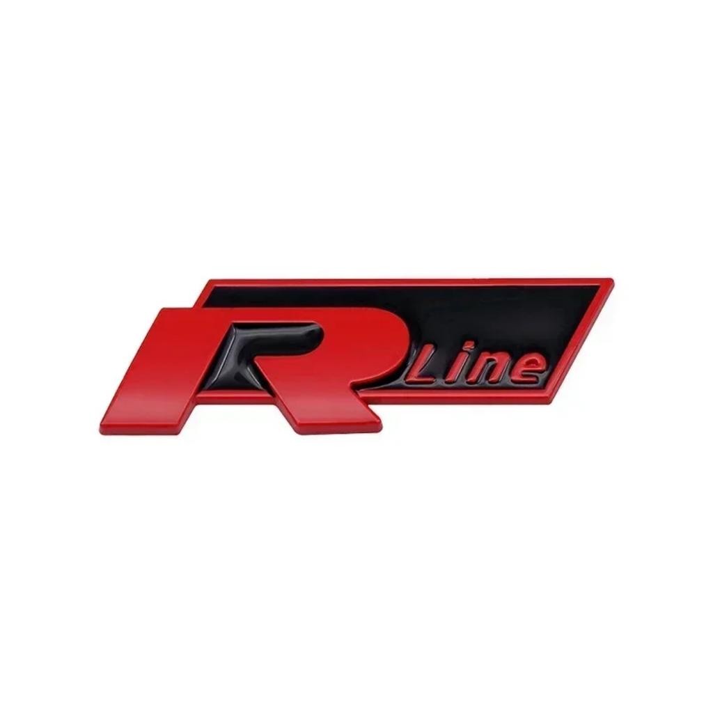 Autocollant Emblème Logo R RLine en Métal 3D Autocollant Emblème Coffre Arrière de Voiture Accessoires de Style Extérieur de Voiture de Haute Qualité