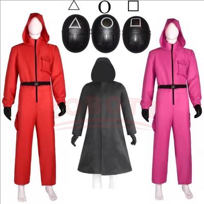 TV Game Red Calamari Game Jumpsuit Cosplay Party Tracksuit Outfits Mask Props Role Play Classic Costume From Ko New