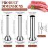 3Pcs Sausage Stuffer Tube Stainless Steel Sausage Filling Funnel with Retainer Ring Homemade Sausage Maker Tube for Meat Grinder