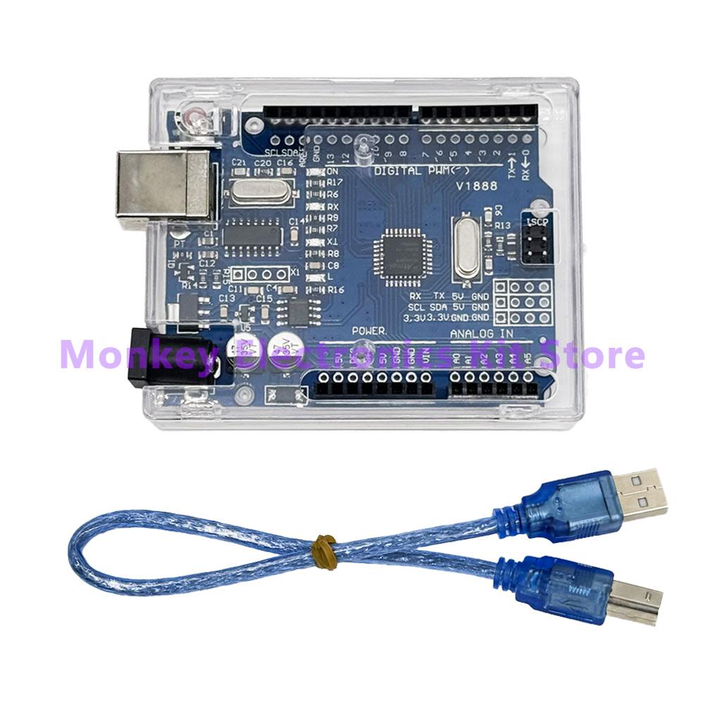R1 CH111G+MEGA118P SMD Chip 16Mhz R1 Development Board For R1 Development Board USB CABLE ATEGA118P One Set