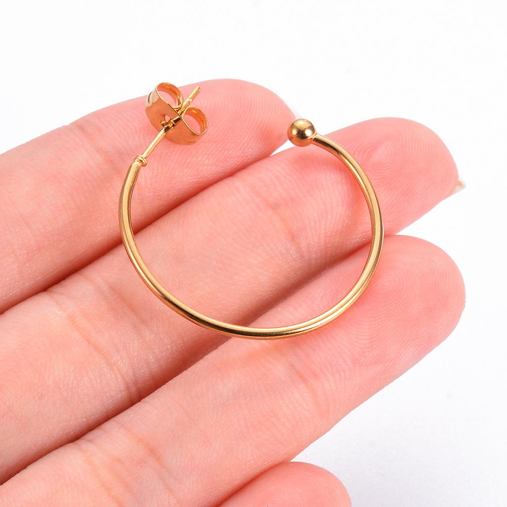 10 Stück Edelstahl C-Form Ohrhaken Ohrringe Zubehör DIY Ohrstecker Handgemachte Ohrringe Schmuckherstellung Zubehör