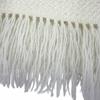 Pristine HERMES shawl Raye H Large logo leather patch with fringe cashmere Women Used