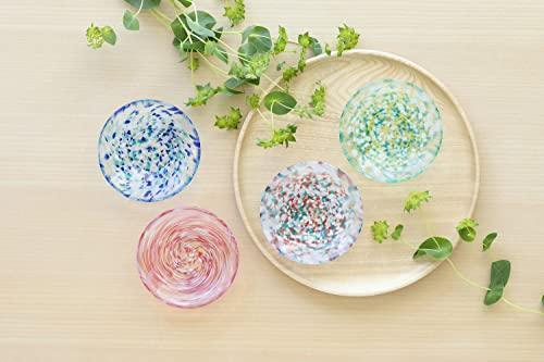 Aderia (ADERIA) Tsugaru Glass Colorful Small Plate Set, Assorted Colors, Made in Japan, Gift Boxed, Stylish and Cute Plates, Small Plates, Sashimi Pla