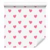 Hearts Wallpaper White and Powder Pink 50x1000