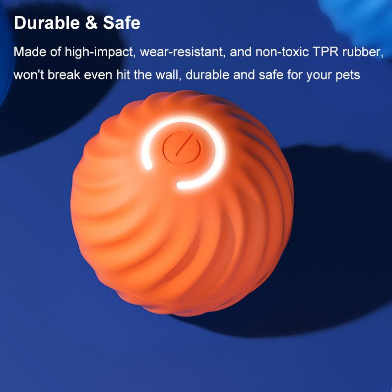USB Rechargeable Type-C Interactive PC/TPR Dog Toys Electronic Irregular Motion Vibration Ball Fashionable Pet Movement
