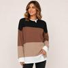 Women's Double Layer Collar Knit Pullover Sweater