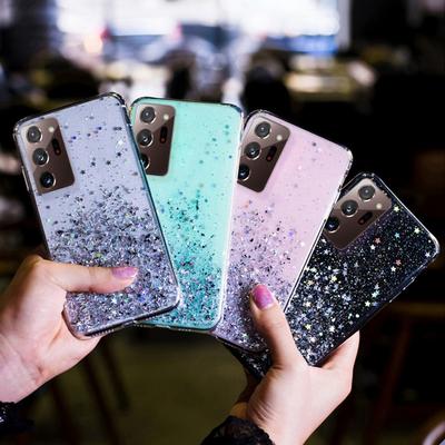 Luxus Star Bling Glitter Handyhülle für Samsung S25 Ultra S24 FE S23 S22 Plus A16 A56 A55 A36 A06 A35 A15 A34 A54 A14 5G Klare Rückseite Tpu Shell Cover