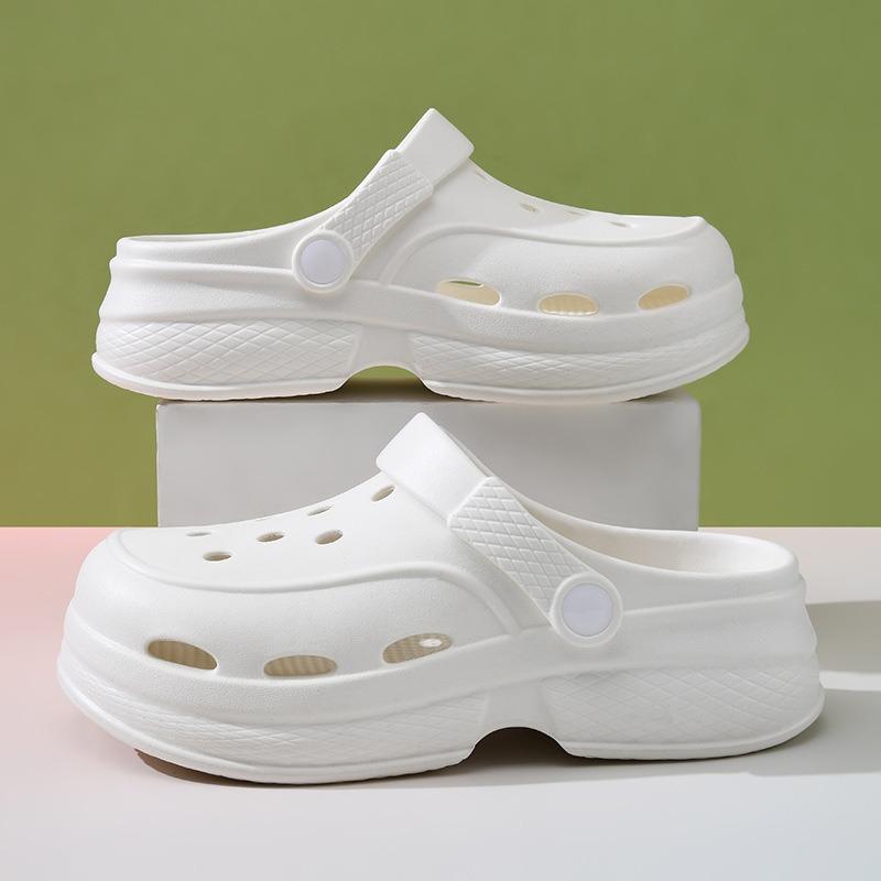 

New classic thick-soled simple and fashionable versatile eva solid color hole shoes female nurse shoes 35-36 білий