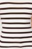 Women's Fashion New Blouse Brown Striped Viscose Soft Fabric Fitted Knitted Blouse