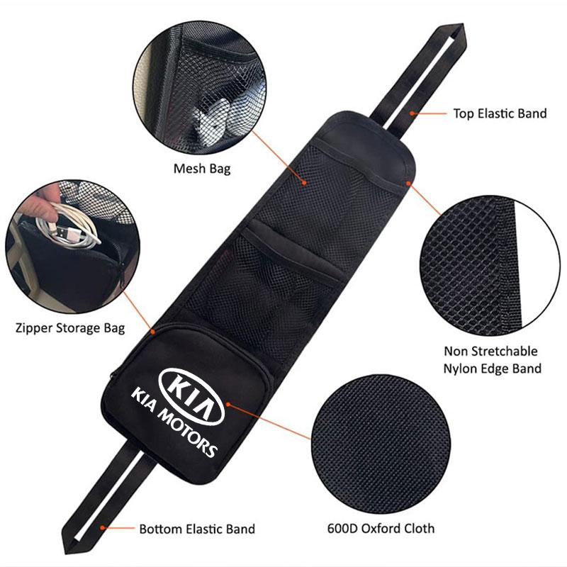 2026 Hot Car Sticker Car Seat Side Hanging Bag Mesh Pocket for KIA sportage ceed sorento cerato optima picanto rio soul k3 k5 st